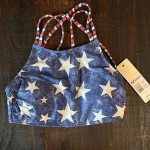 Roxy Stars and Stripes Swim Top